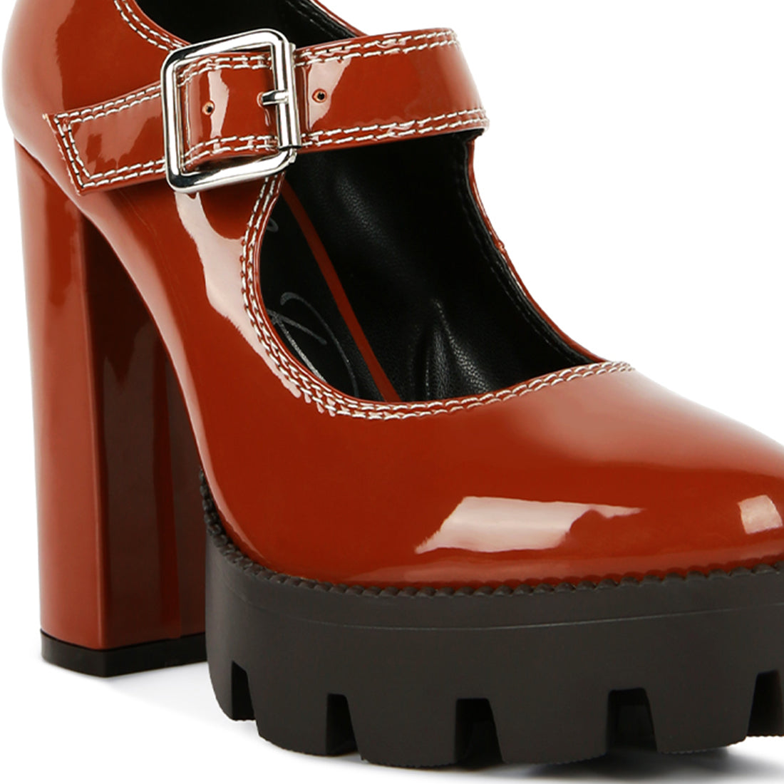 millenial bug patent high heeled mary jane shoes#color_tan