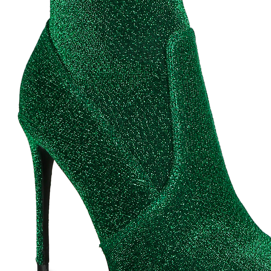 tigerlily high heel knitted long boots#color_green