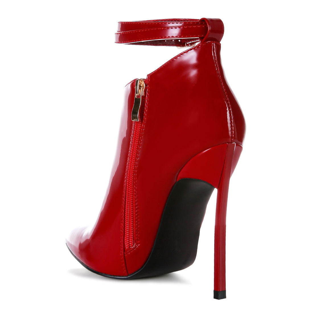 pointed toe high heeled ankle boots#color_burgundy