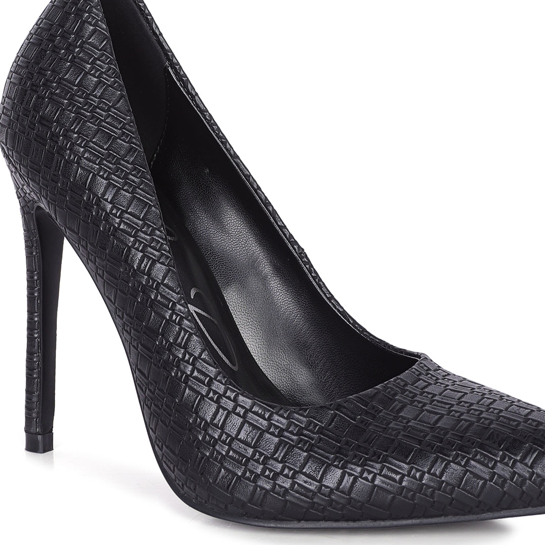 high heel pointed toe pumps#color_black