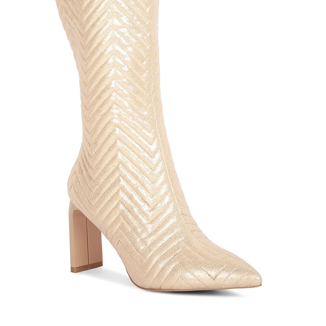 quilted italian high block heeled calf boots#color_beige
