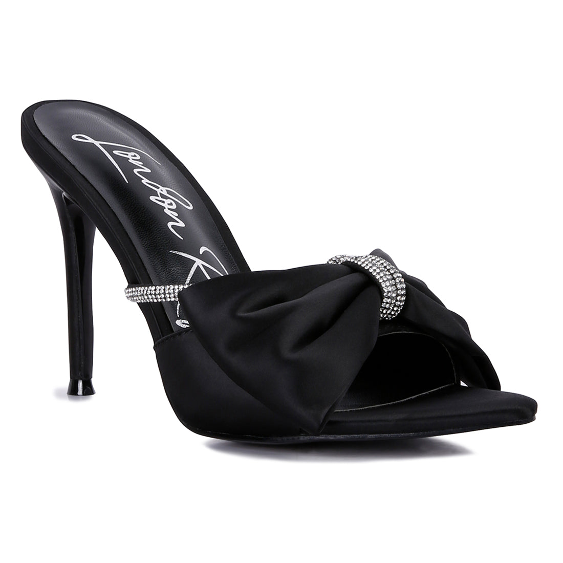 high heeled satin sandal#color_black