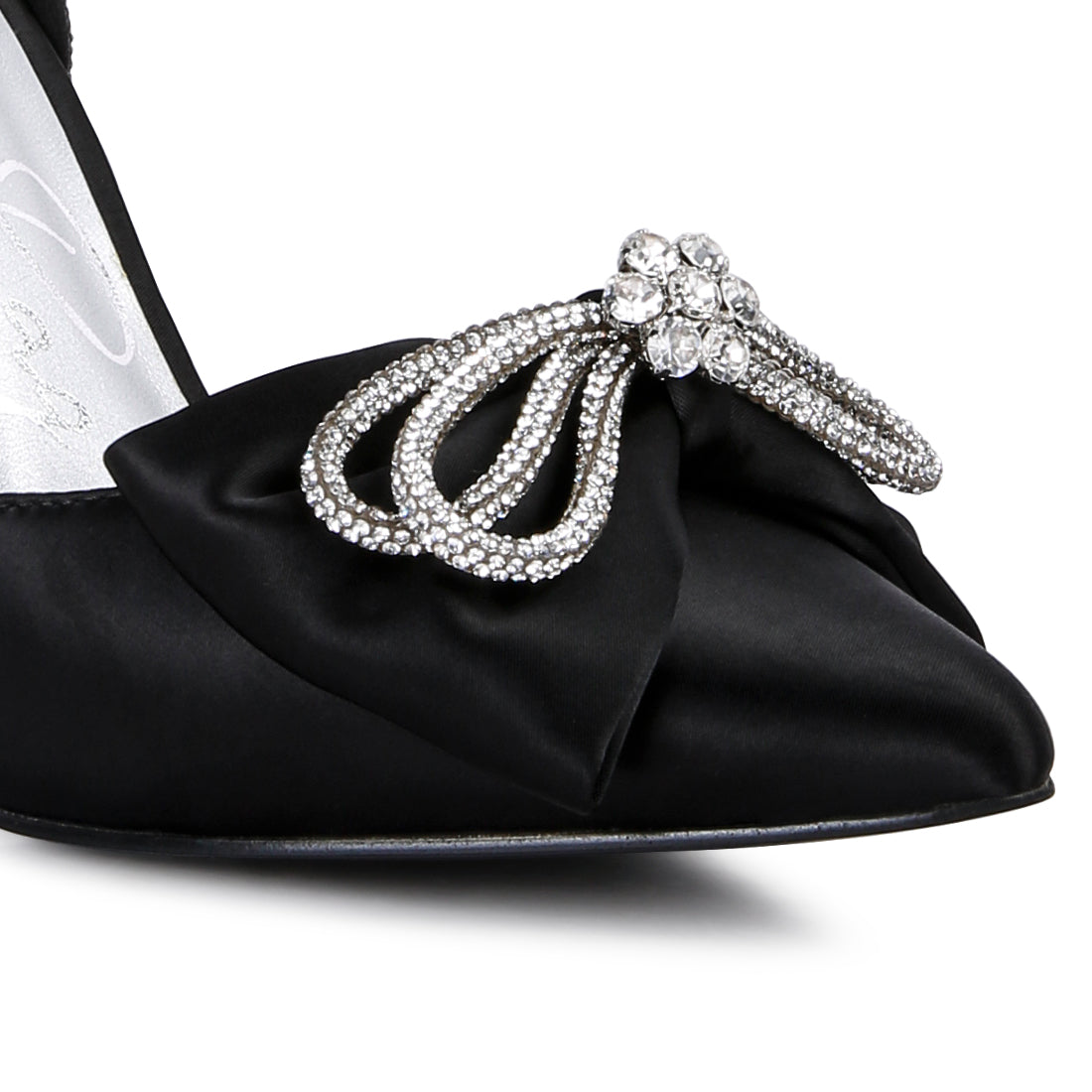 high heeled jewel mule sandals#color_black