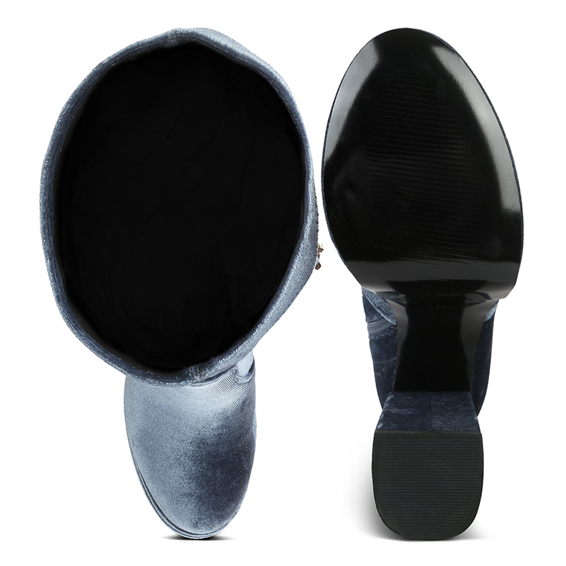 lazuli high block heel velvet boot#color_blue