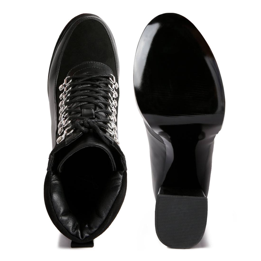 High Heeled Ankle Boots#color_black