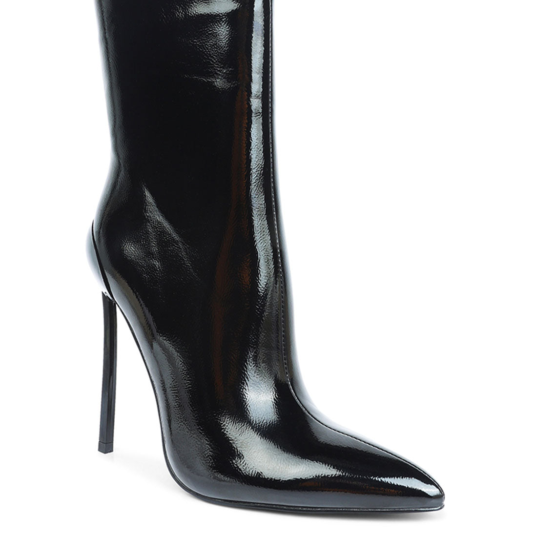 mercury patent high heeled ankle boot#color_black