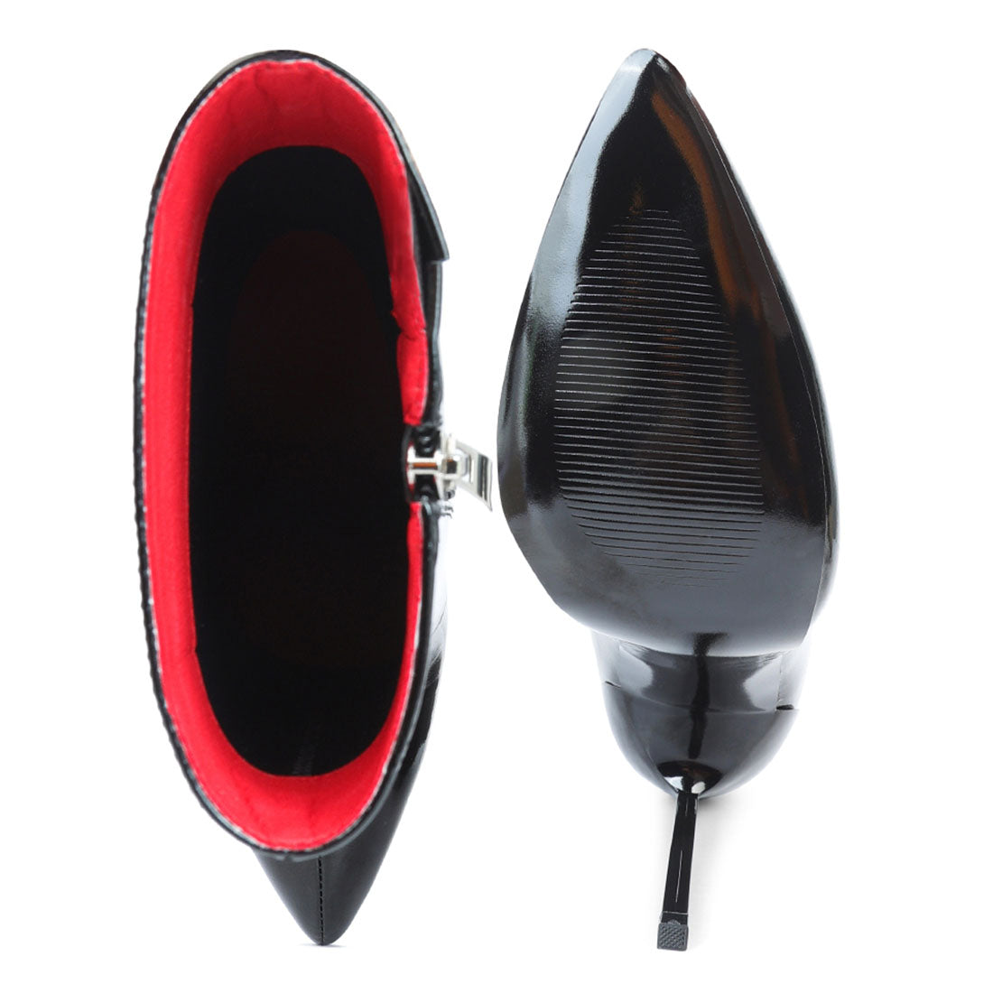 mercury patent high heeled ankle boot#color_black