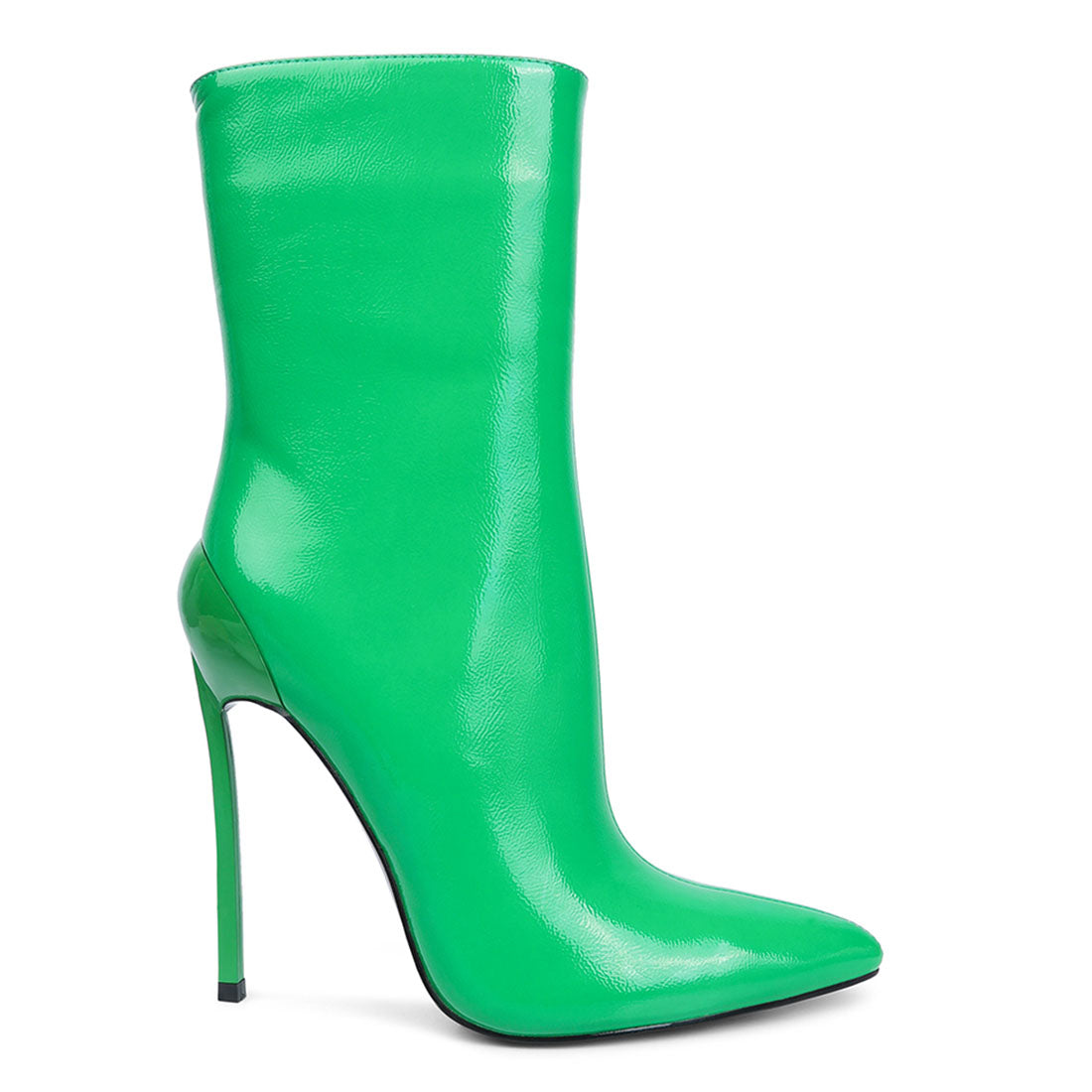 mercury patent high heeled ankle boot#color_green