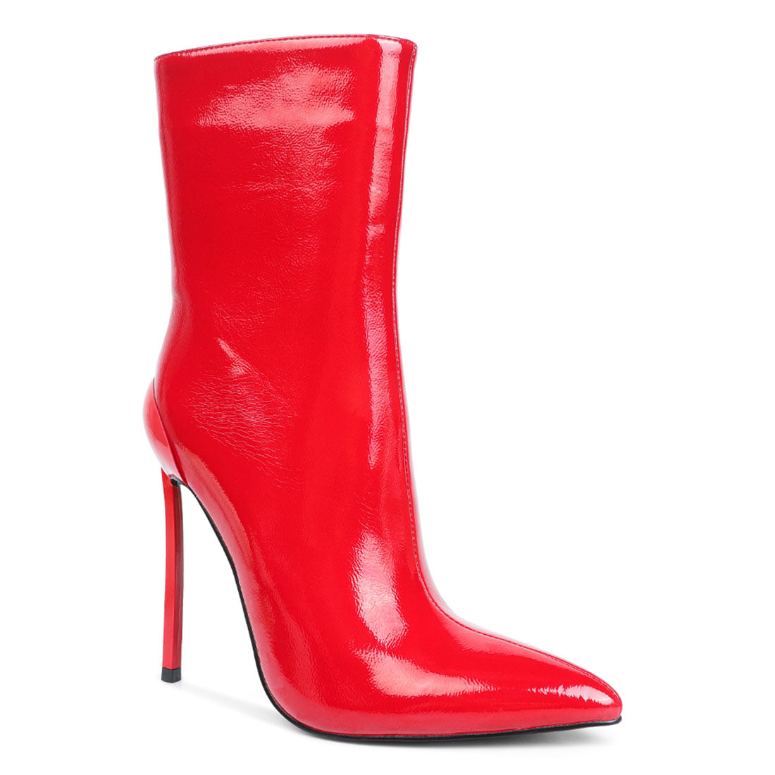 mercury patent high heeled ankle boot#color_red