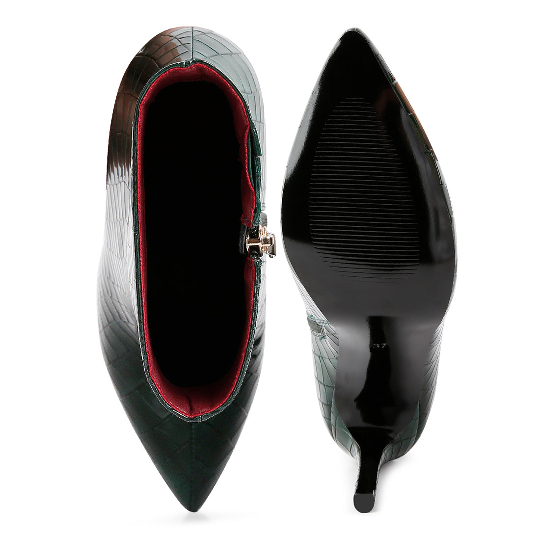 momoa high heeled ankle boot#color_green