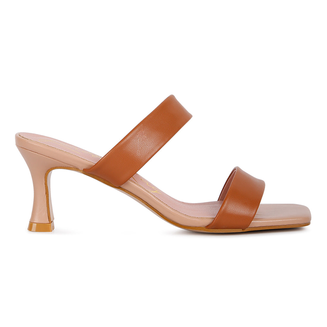 Brown Mid Heel Sandals