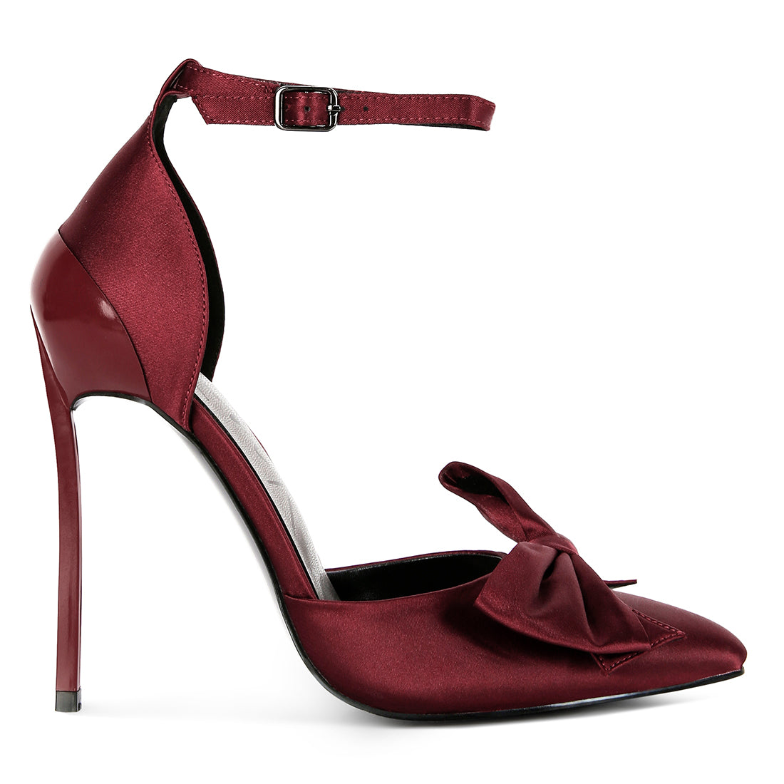high heeled bow sandals#color_burgundy