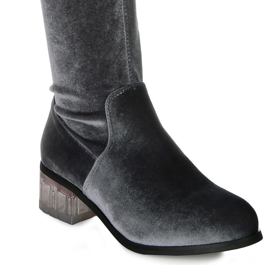 rumple velvet over the knee clear heel boots#color_grey