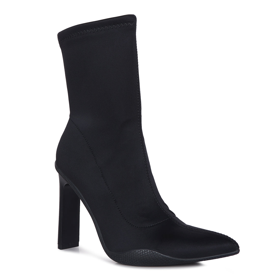 Black Tokens Pointed Heel Ankle Boots