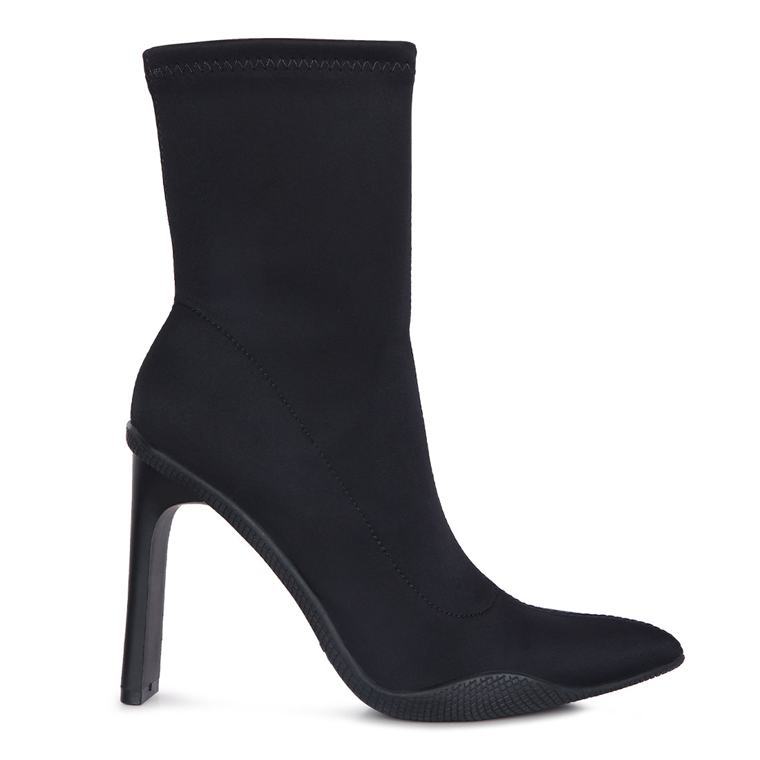 Black Tokens Pointed Heel Ankle Boots