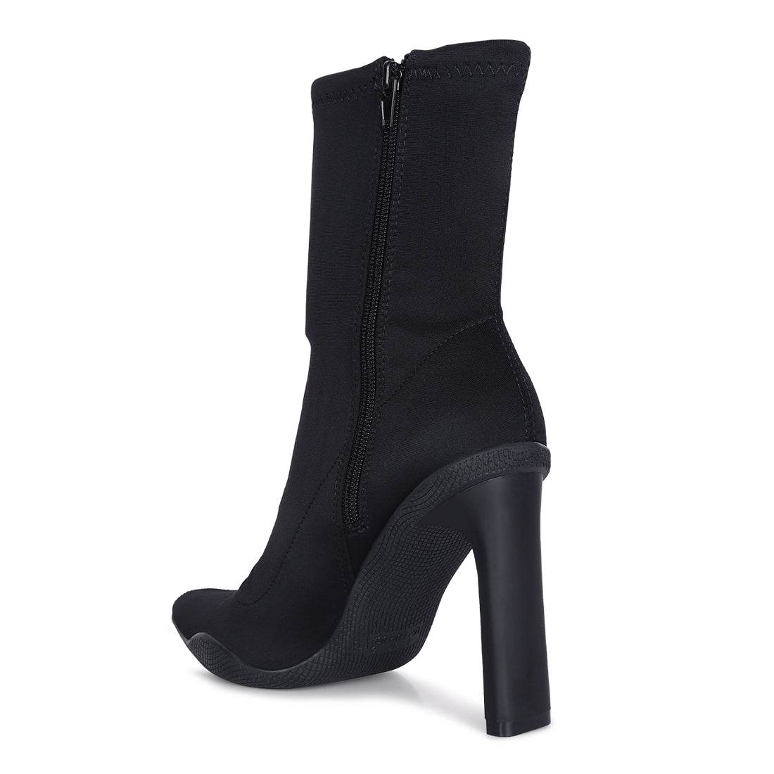 Black Tokens Pointed Heel Ankle Boots