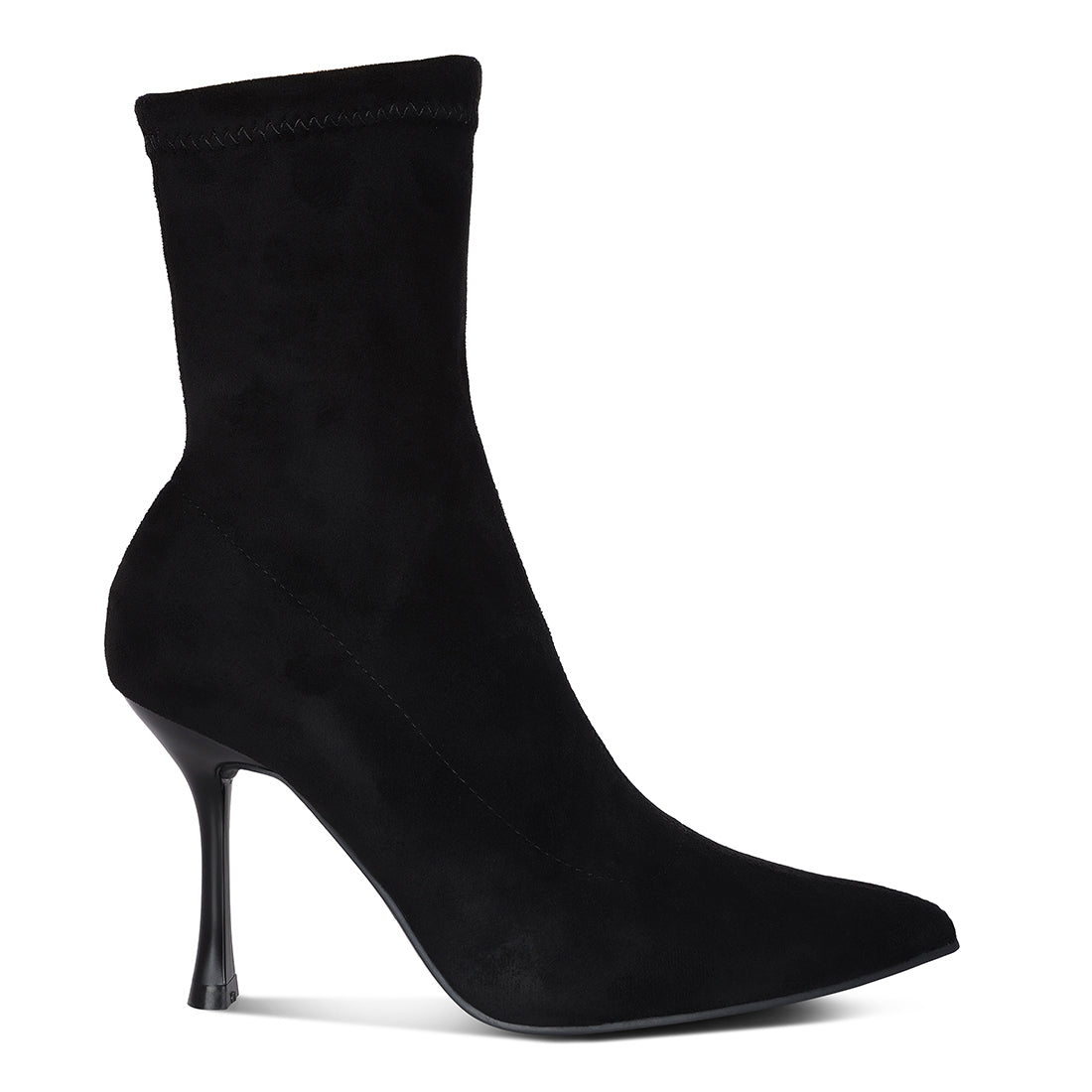 Black Tweeple Stiletto Boot With A Pointed Toe