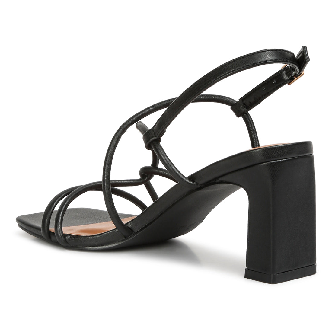 knotted strap sandals#color_black