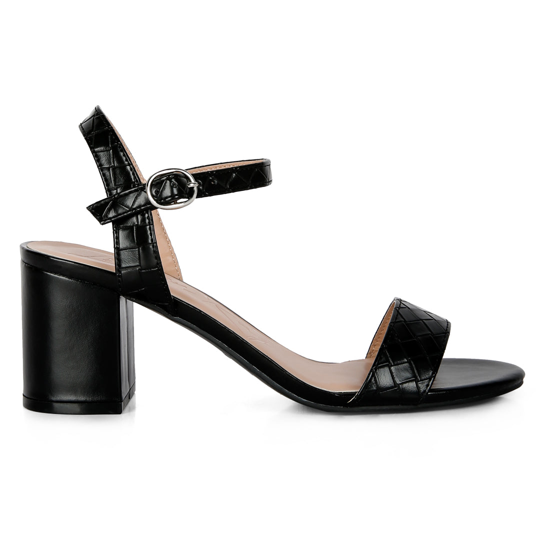 basic block heel sandals#color_black
