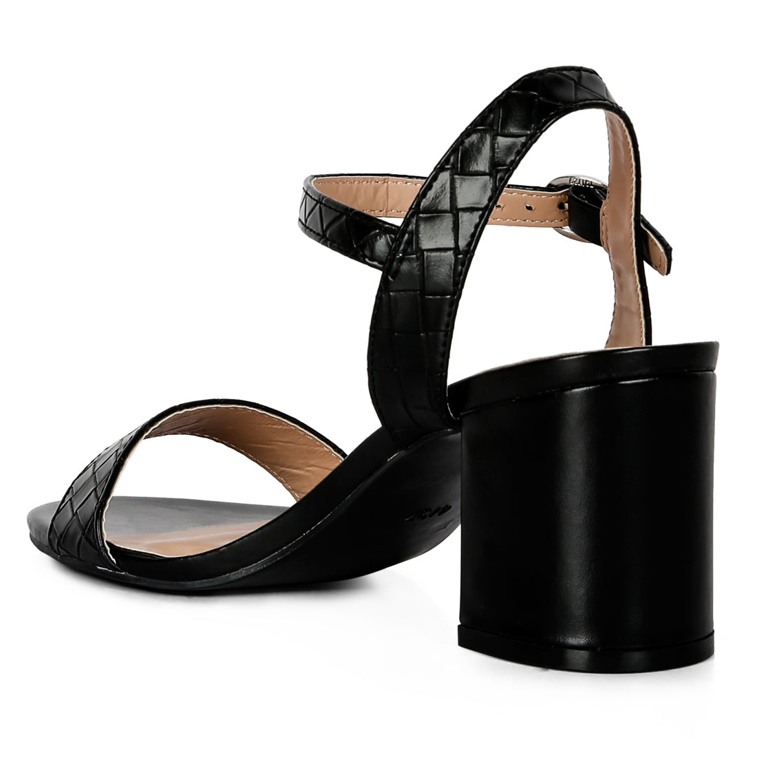 basic block heel sandals#color_black