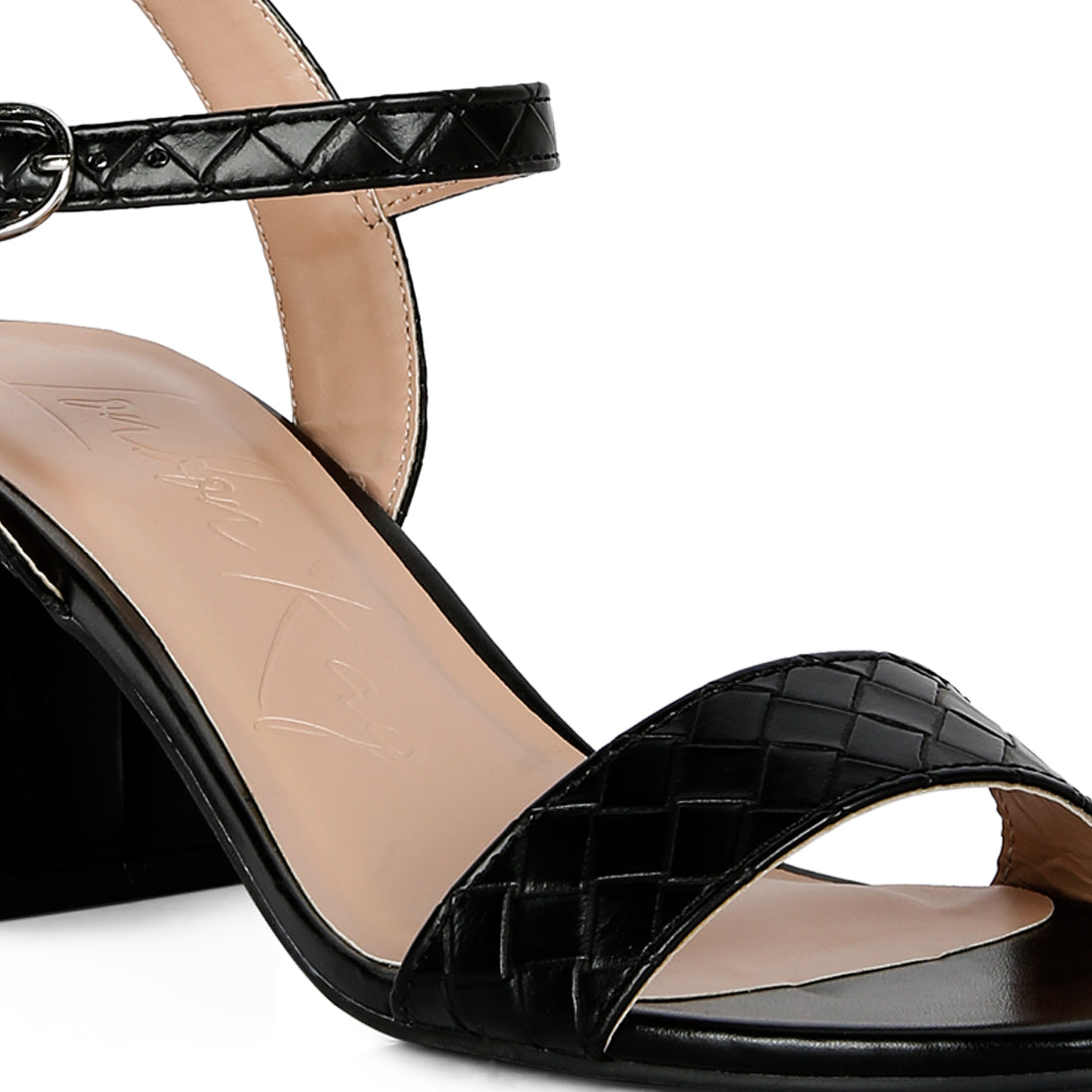 basic block heel sandals#color_black