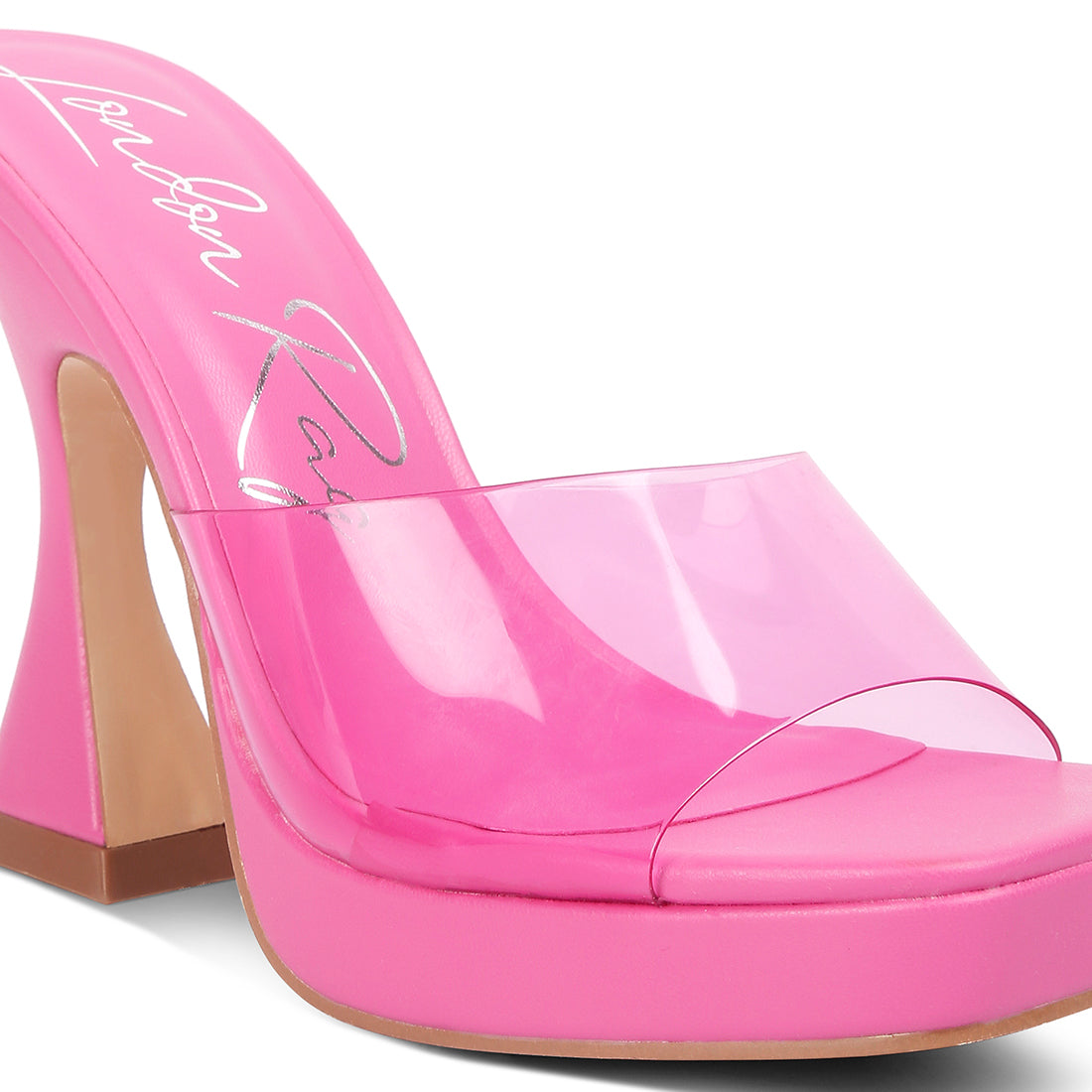 skyhigh clear strap block heel sandals#color_pink