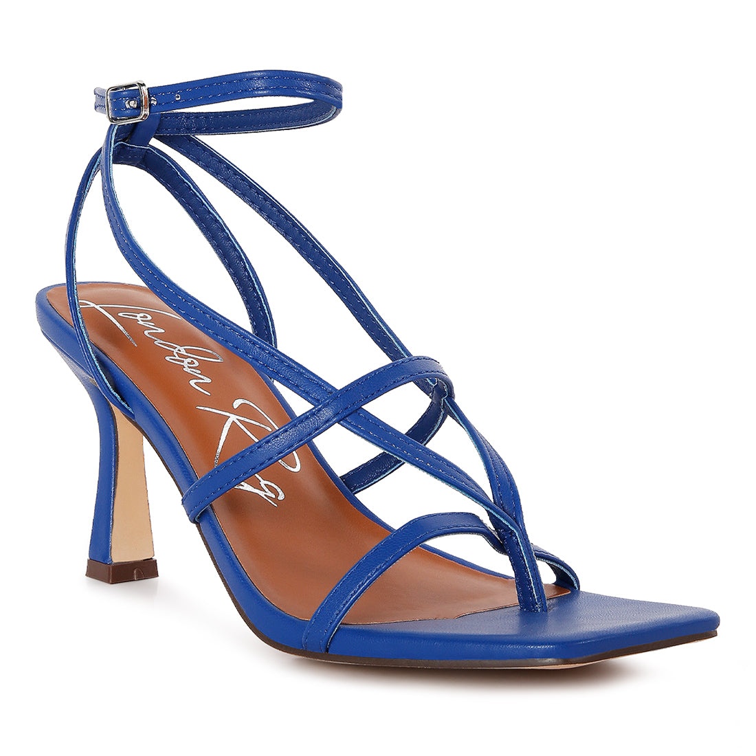 skyline mid heeled ankle strap sandals#color_blue