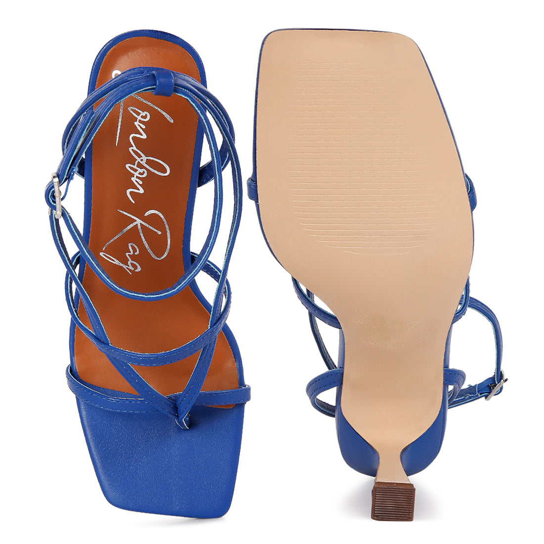 skyline mid heeled ankle strap sandals#color_blue