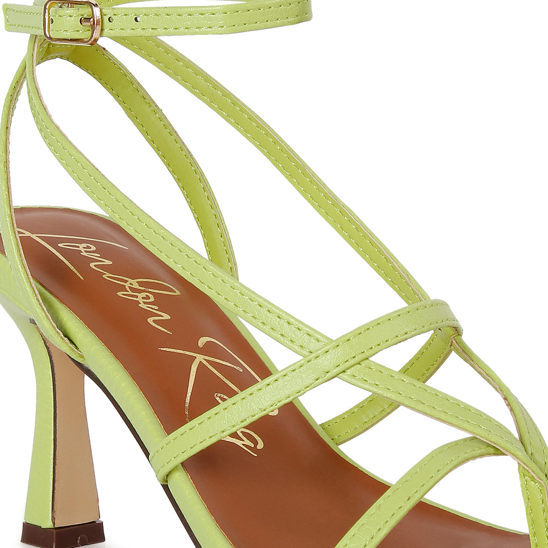 skyline mid heeled ankle strap sandals#color_green