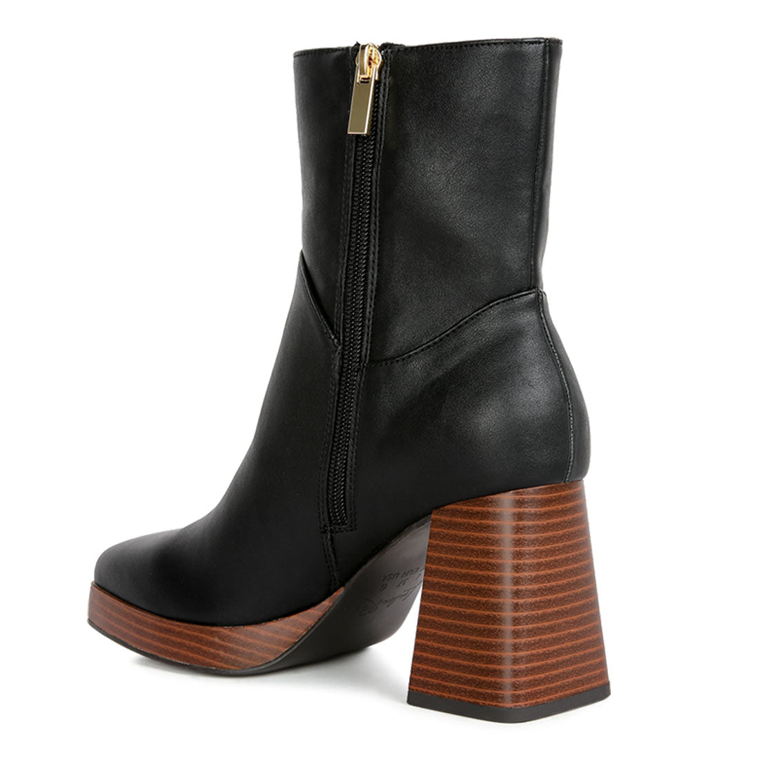 Black Couts High Ankle Heel Boots