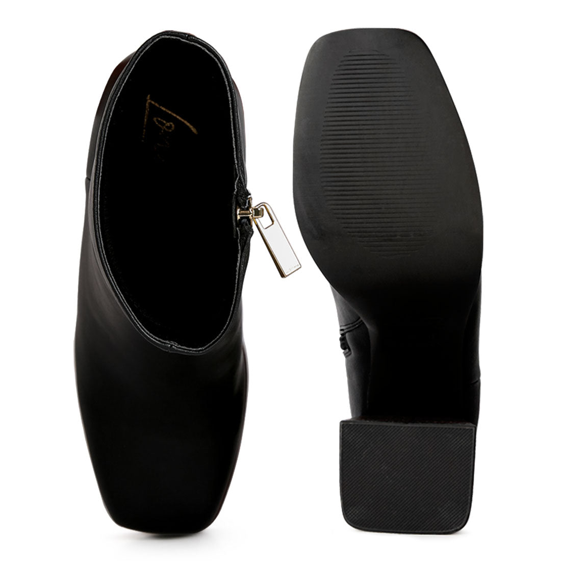 Black Couts High Ankle Heel Boots