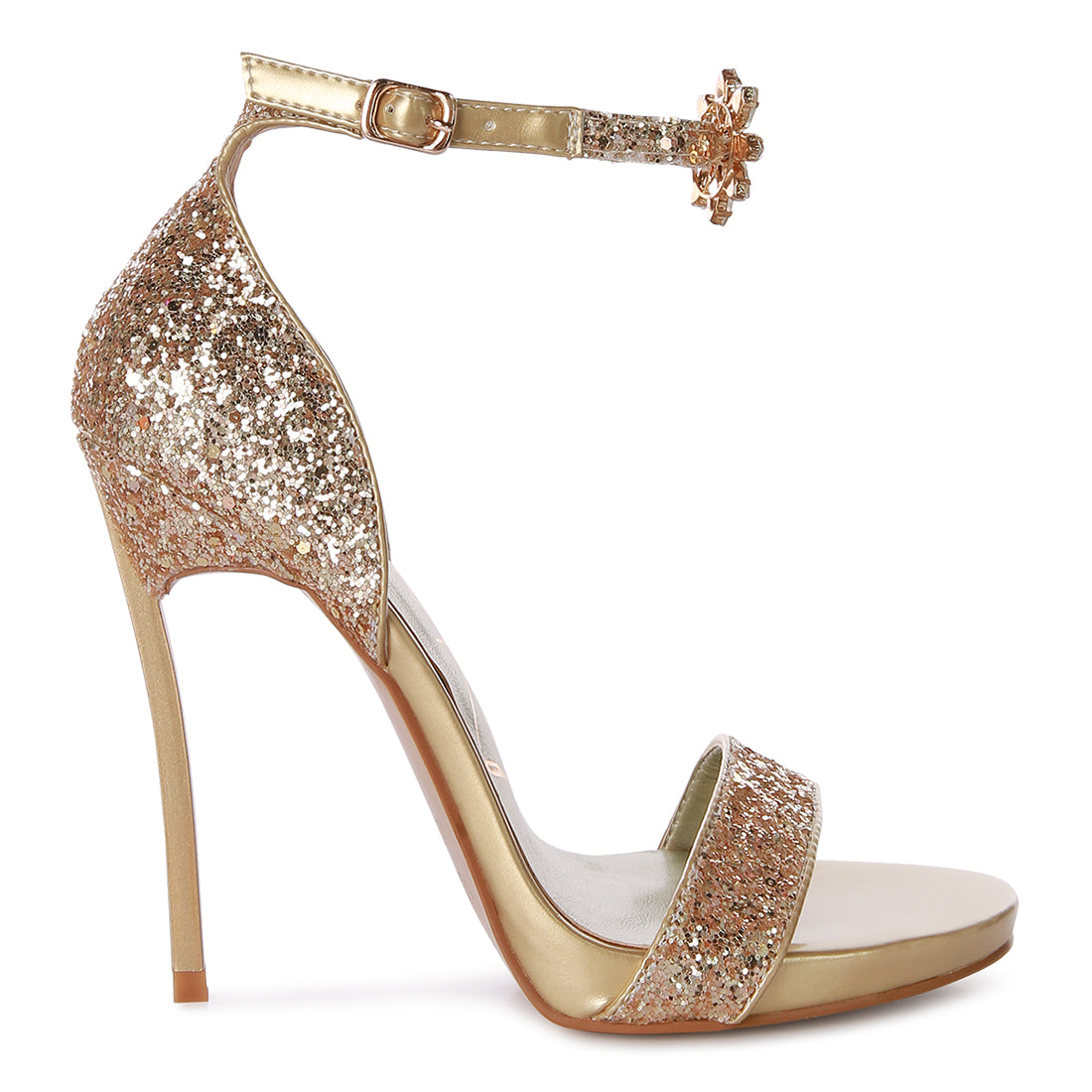 high heeled glitter sandals#color_gold