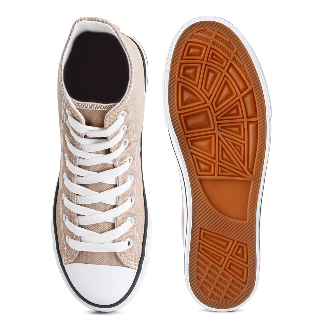 high top basketball canvas sneakers#color_beige
