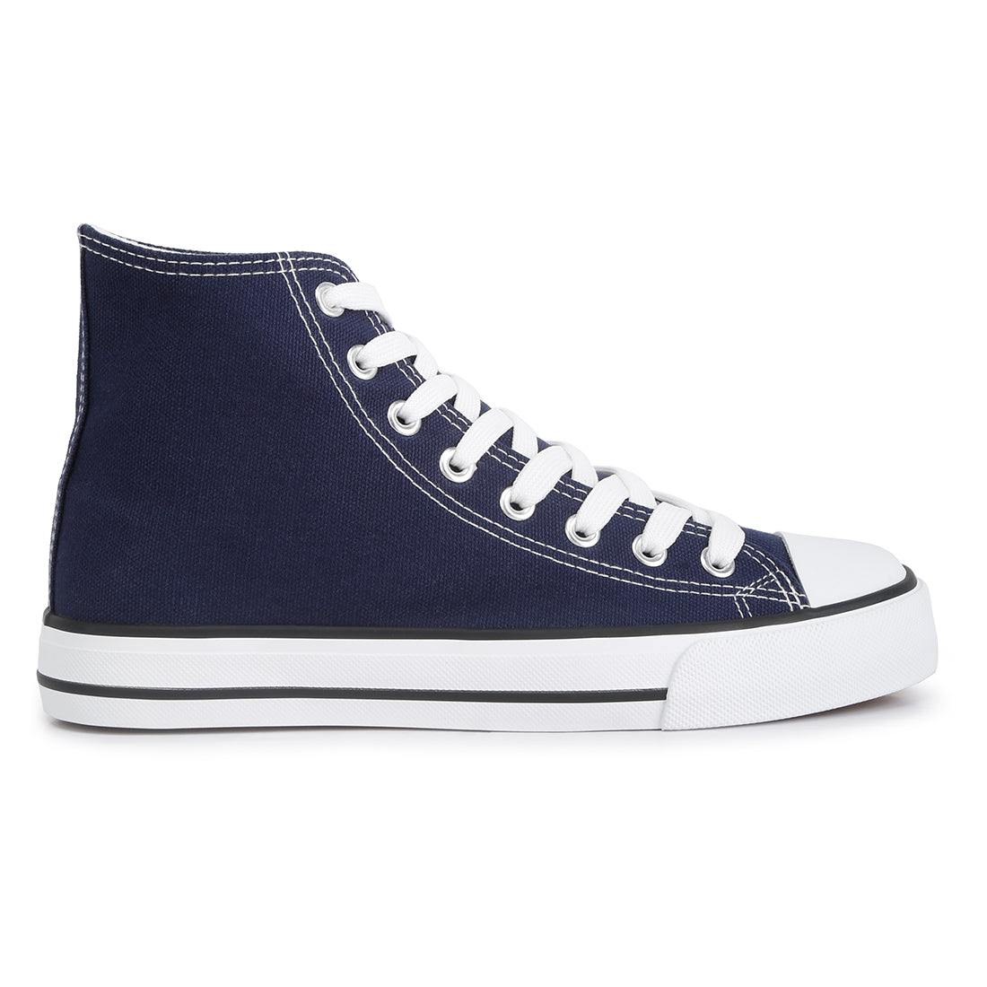 high top basketball canvas sneakers#color_navy