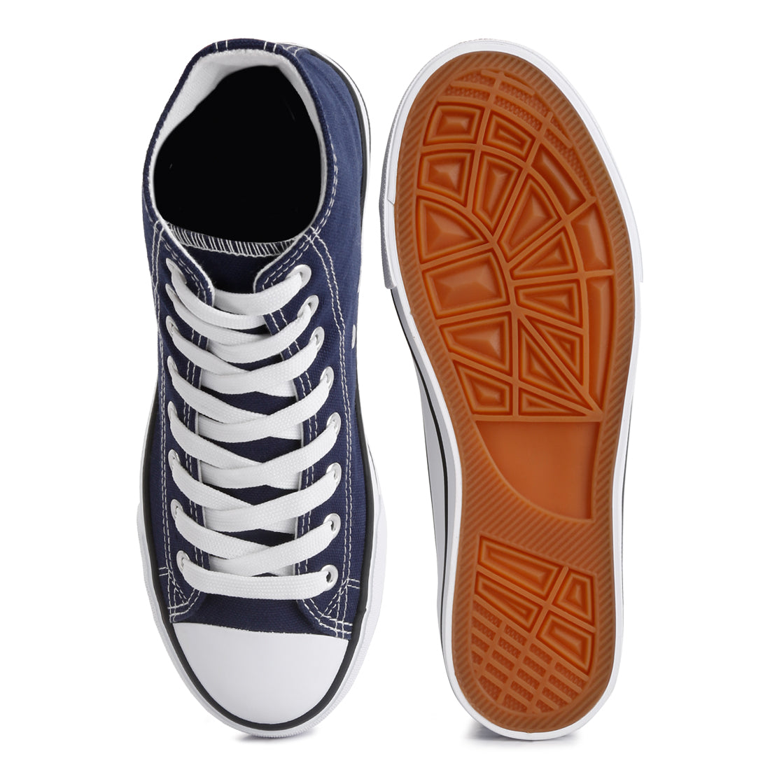 high top basketball canvas sneakers#color_navy