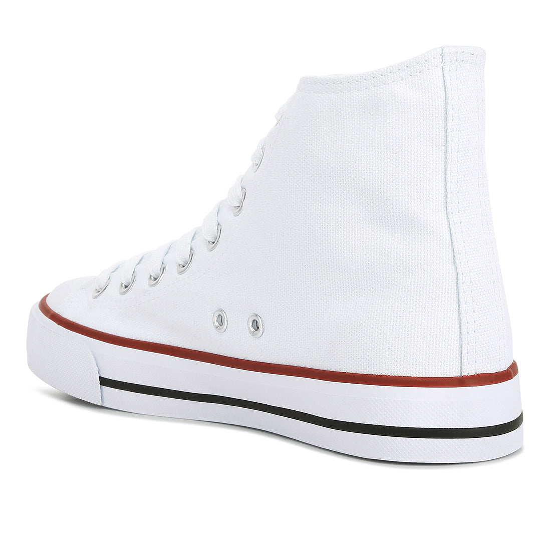 high top basketball canvas sneakers#color_white