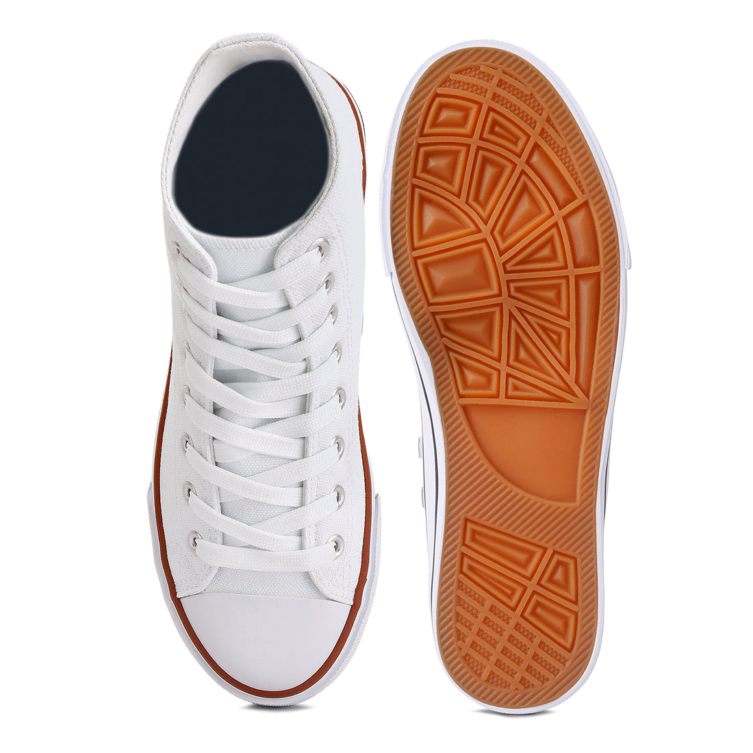 high top basketball canvas sneakers#color_white