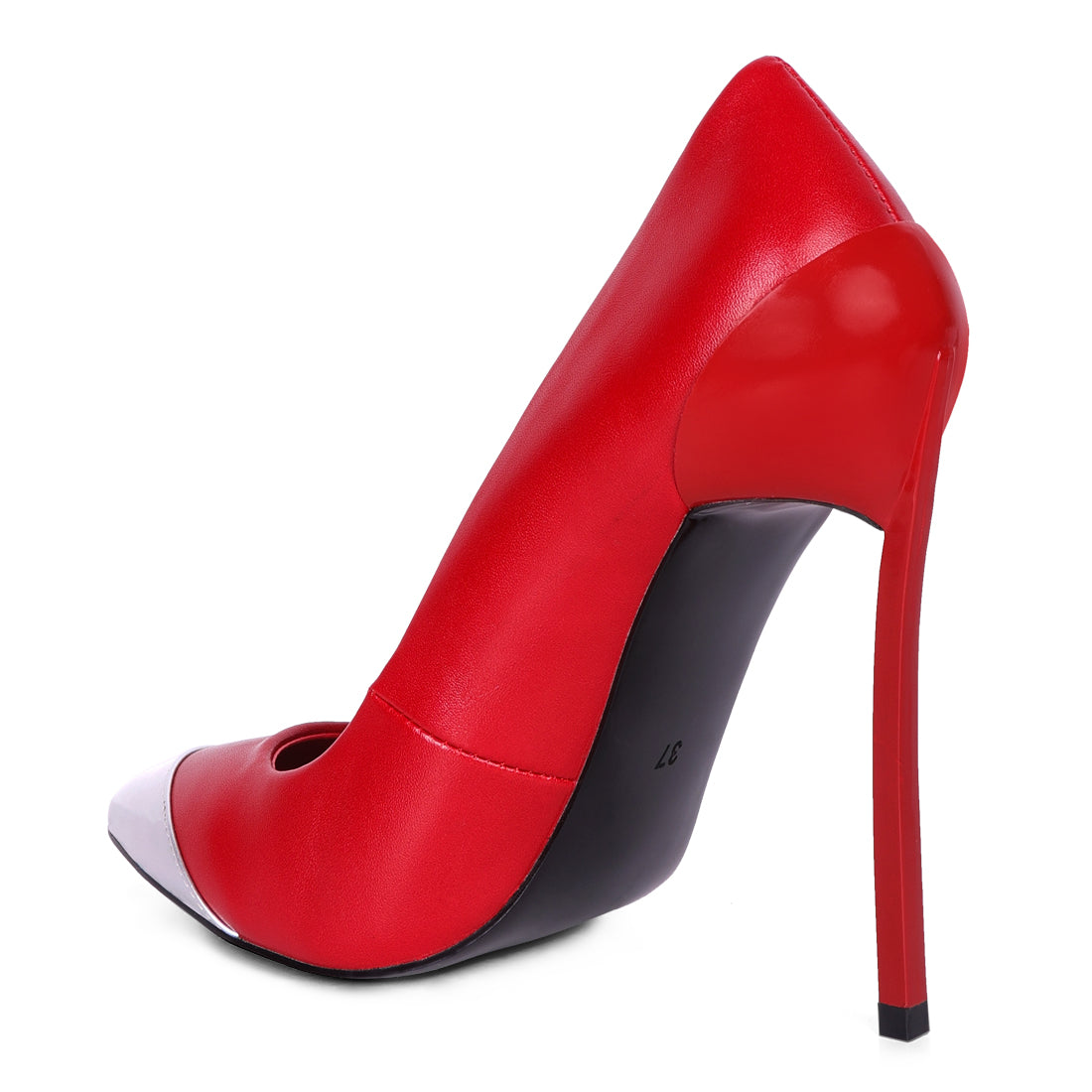 cidra silver dip stiletto sandals#color_red