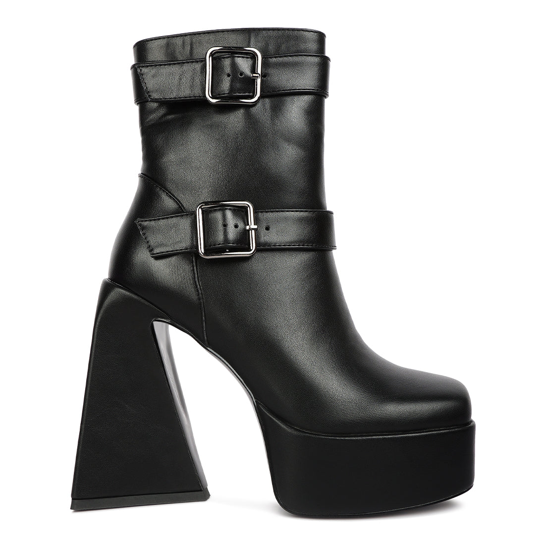 high platform heel ankle boot#color_black