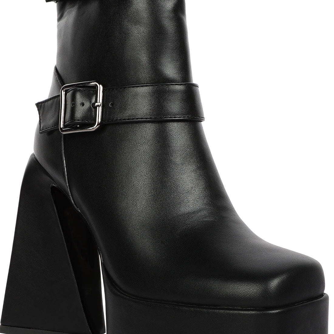 high platform heel ankle boot#color_black
