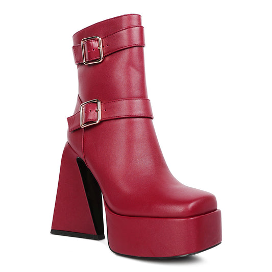high platform heel ankle boot#color_burgundy