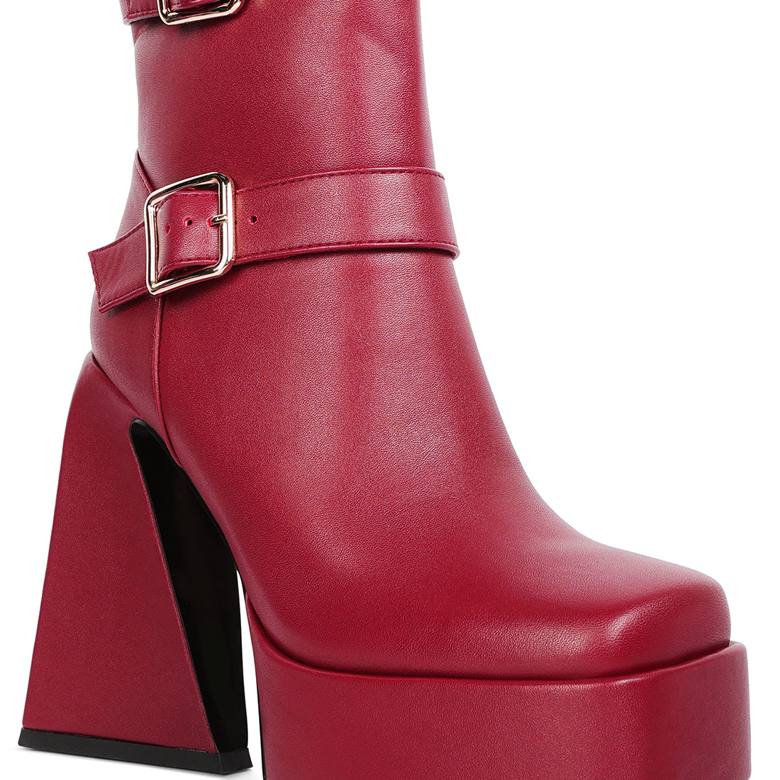 high platform heel ankle boot#color_burgundy