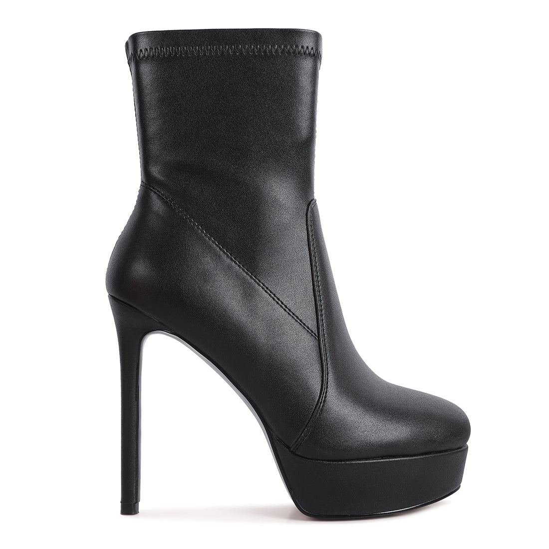 rossetti stretch pu high heeled ankle boot#color_black