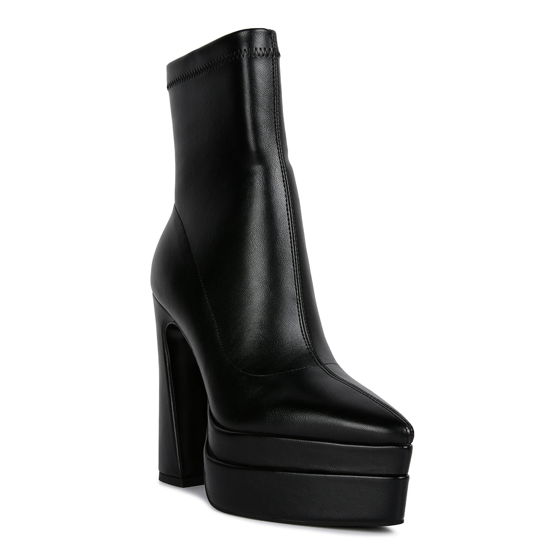 dextra high platform ankle boots#color_black