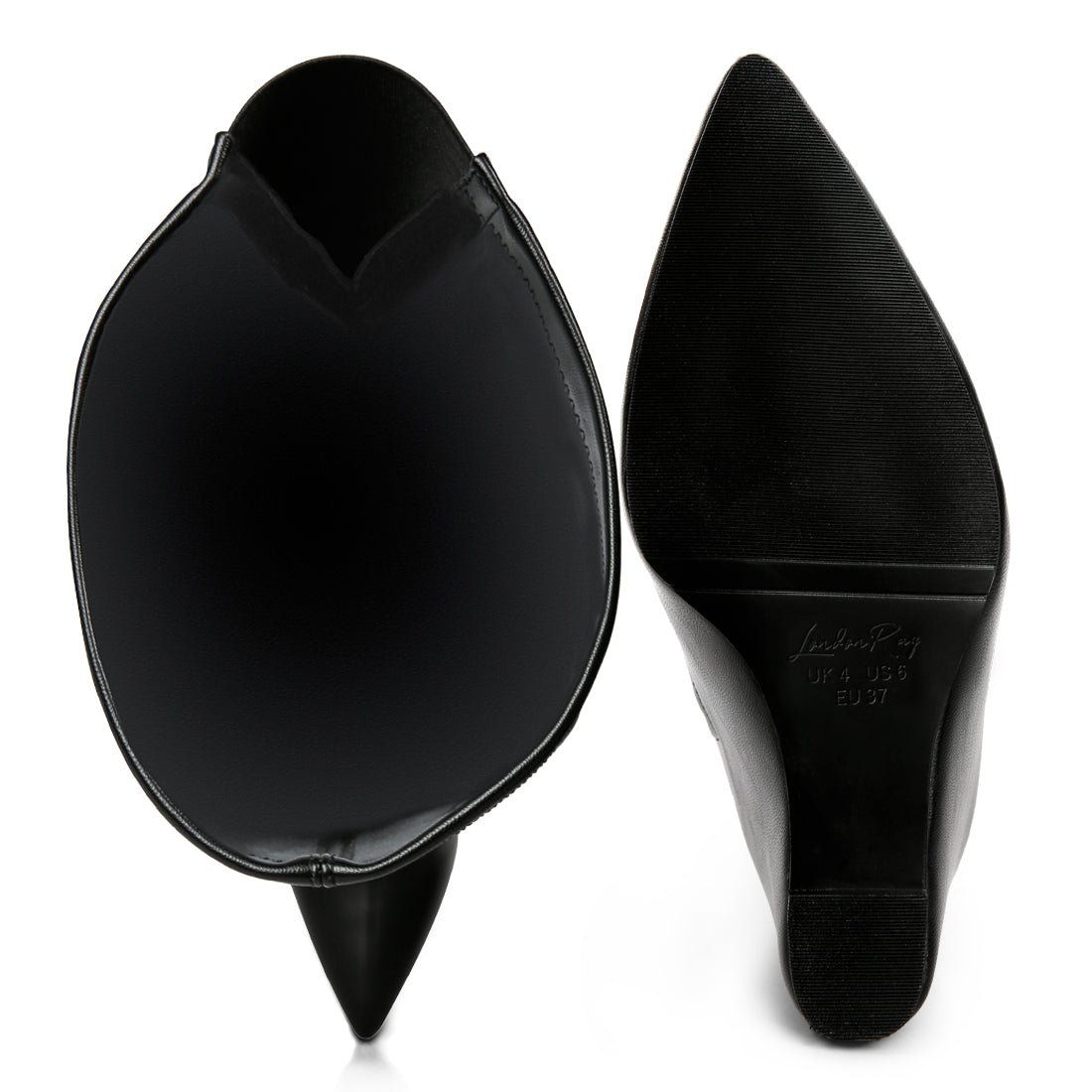 leggy lass long knee platform chunky boots#color_black