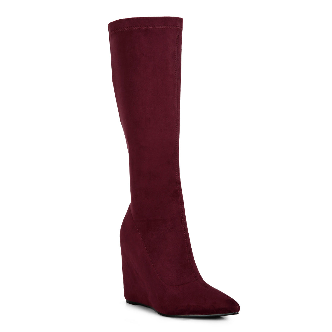 gladol calf pointed boots#color_burgundy