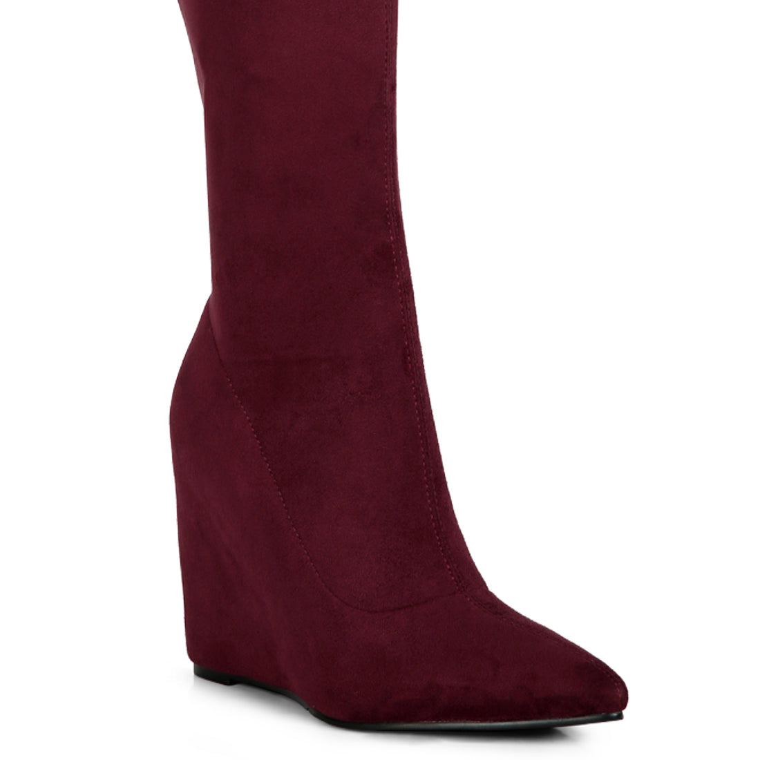 gladol calf pointed boots#color_burgundy