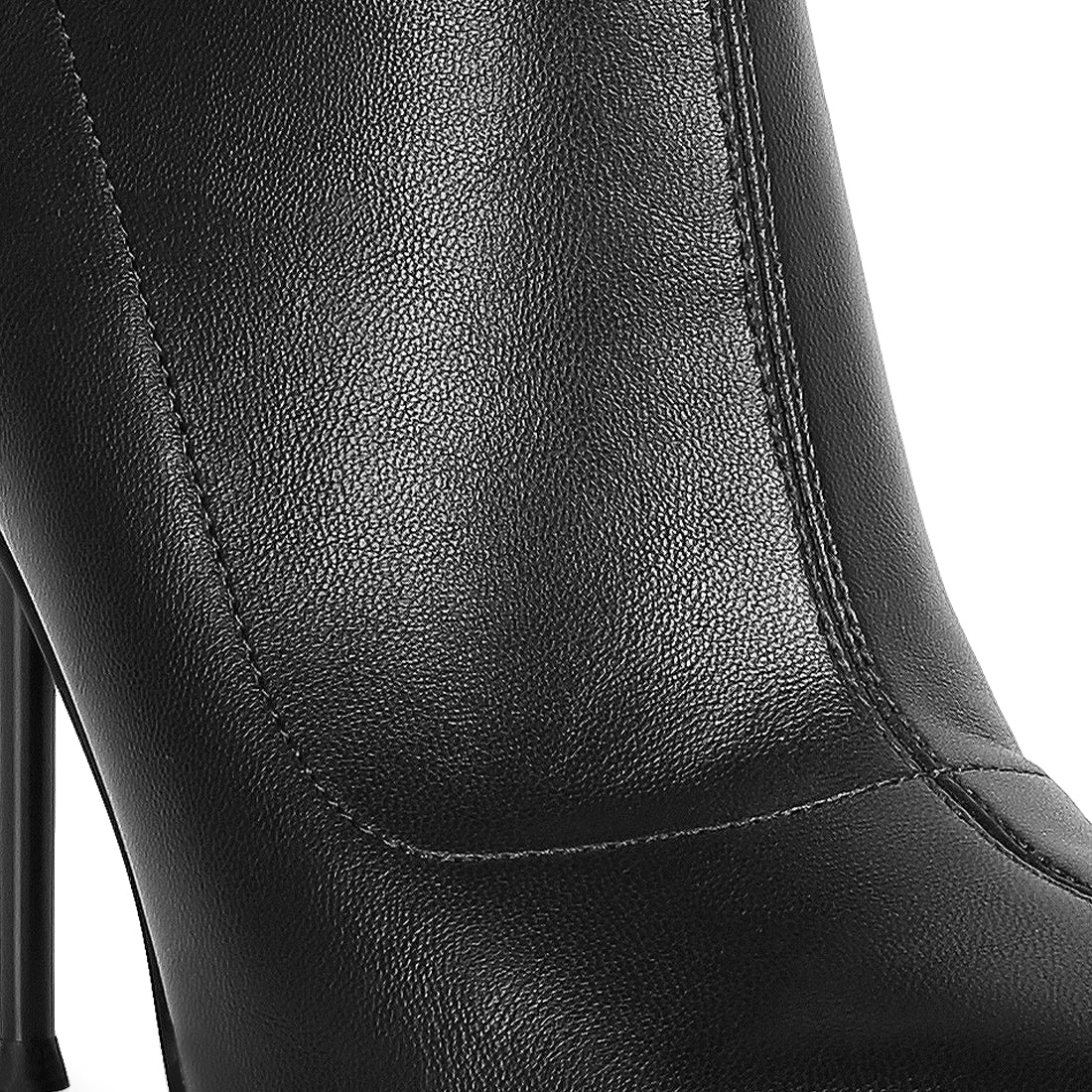 yolo high pointed heeled ankle boot#color_black