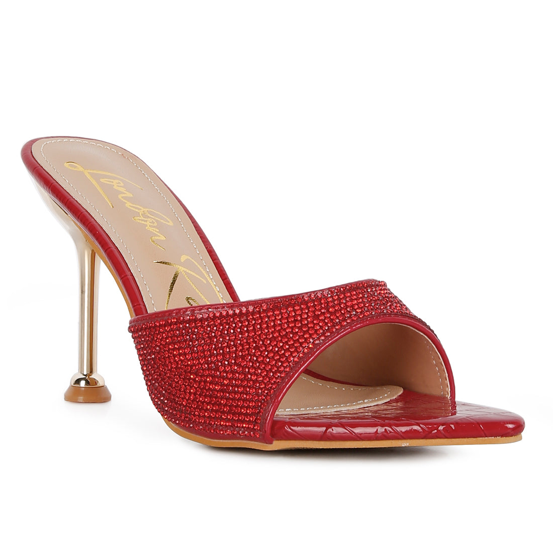 diamante ballroom stiletto sandals#color_red