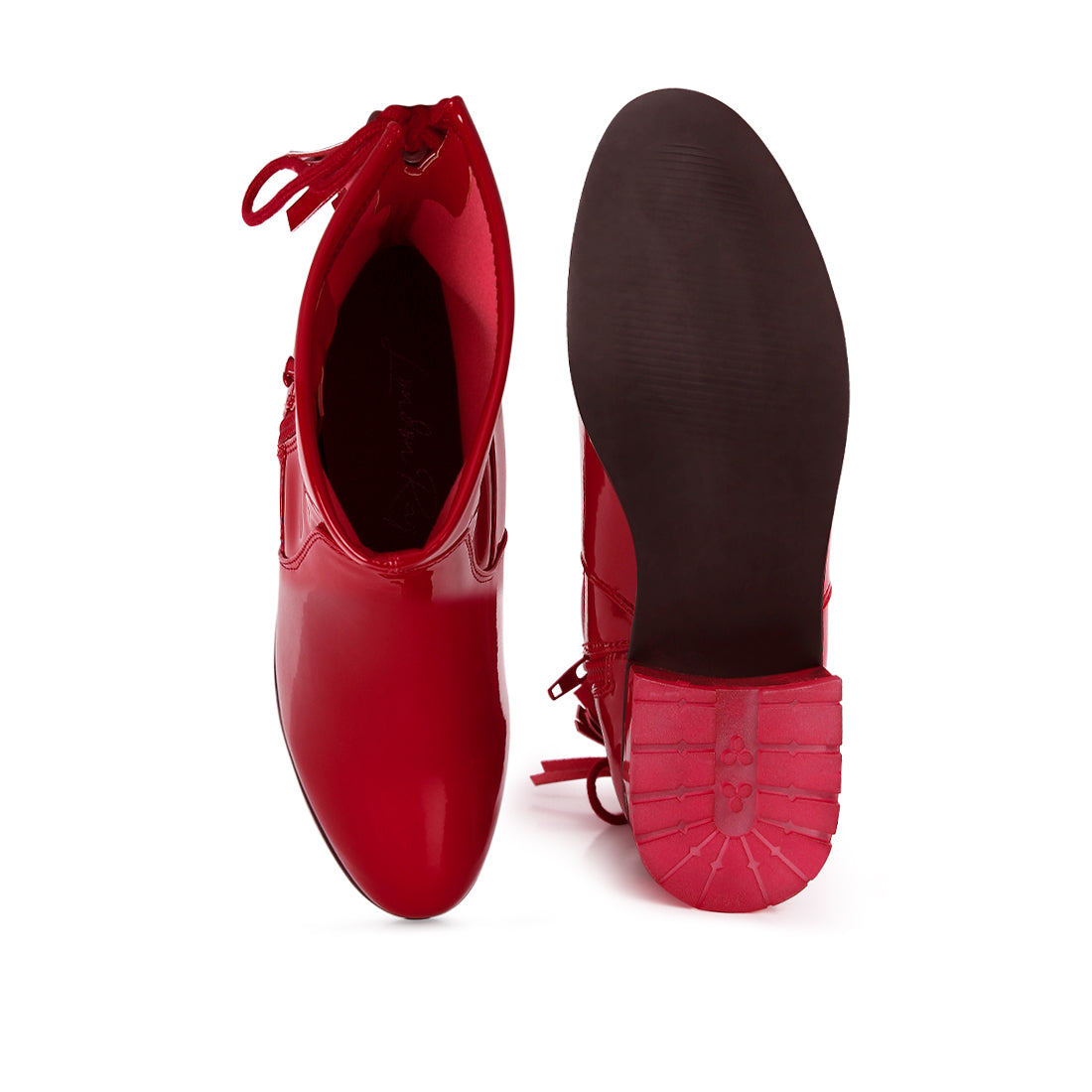 cheer leader tassels detail ankle boots#color_red